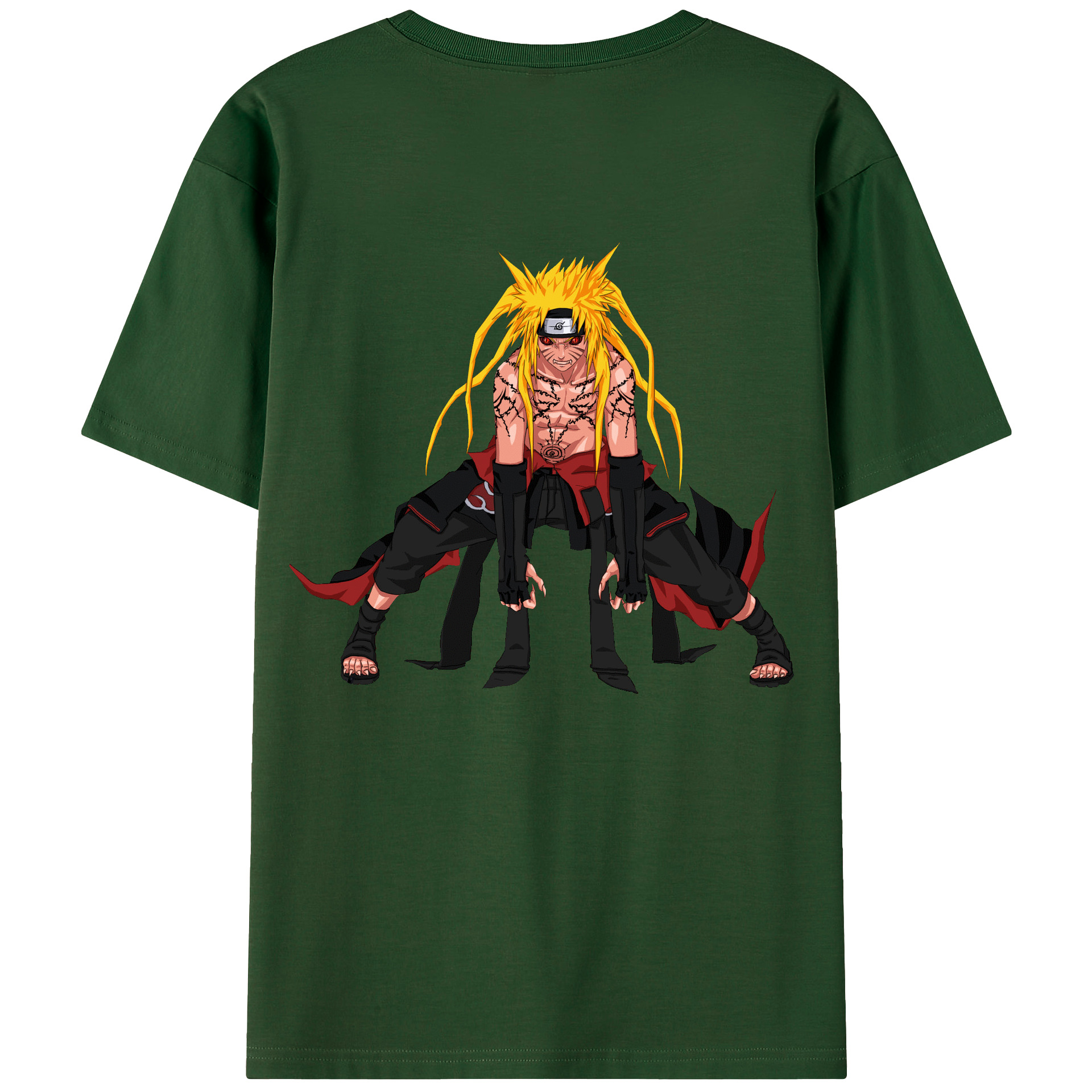（画像用） NARUTO -ナルト- うずまき ナルト Uzumaki Naruto 綿100％半袖Tシャツ（背面プリント）